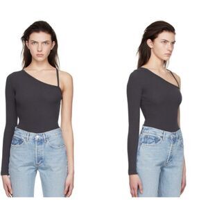 AGolde medium ribbed one sleeve bodysuit